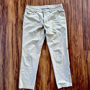 Lululemon ABC Slim-Fit 5 Pocket Pant 34W x 32L (Khaki)